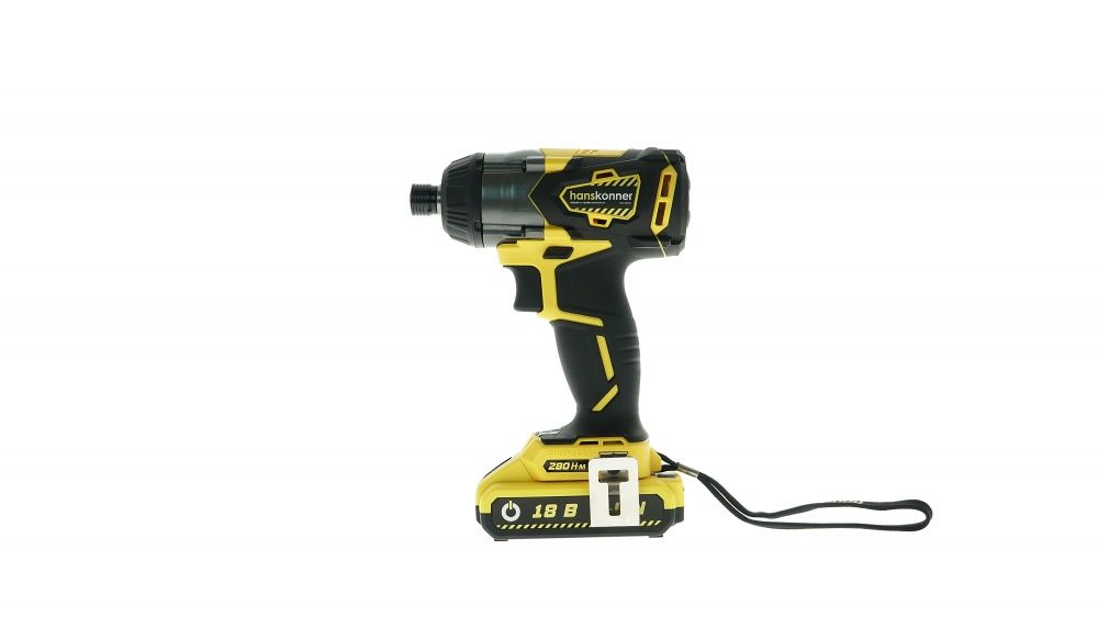 Шуруповерт ударный HANSKONNER HCD18280H (UniBattery, бесщ., АКБ 2.4Ач*2 и ЗУ)
